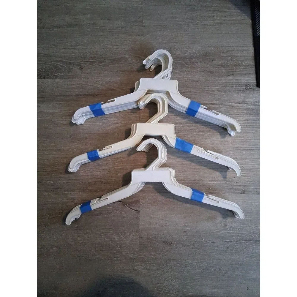 Lot of 39 Hangers Thin Plastic White 16
